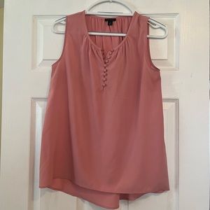Pretty pink sleeveless blouse. Ann Taylor.